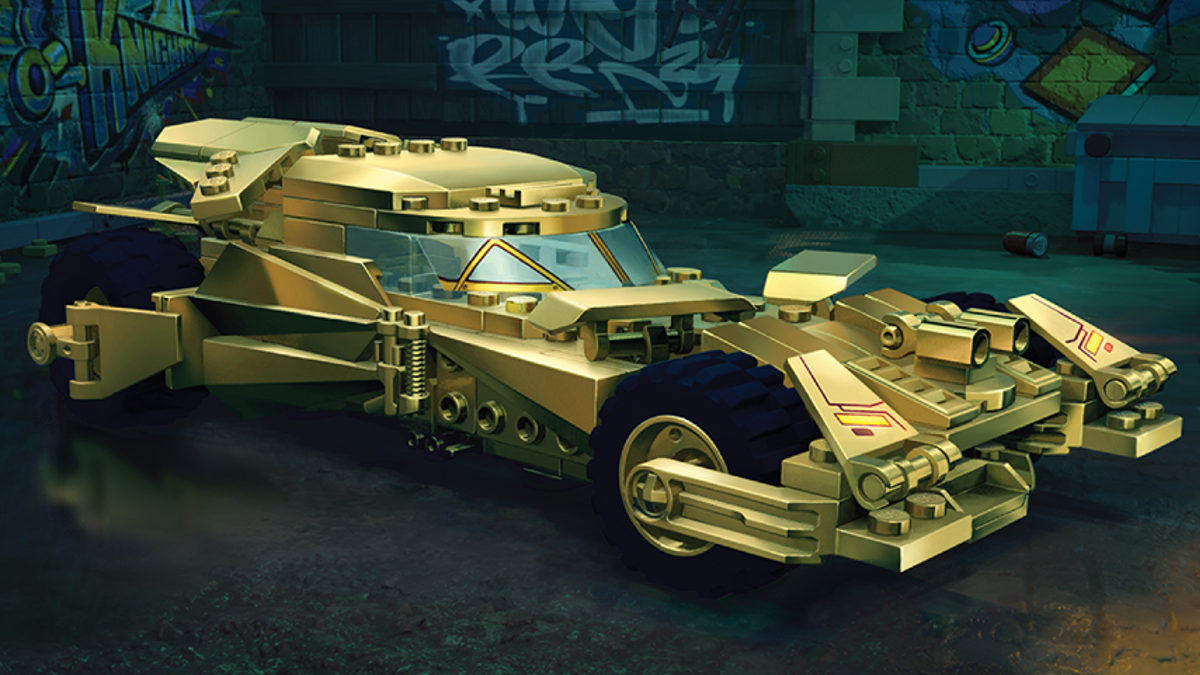 Check out all three golden LEGO Batmobiles in action