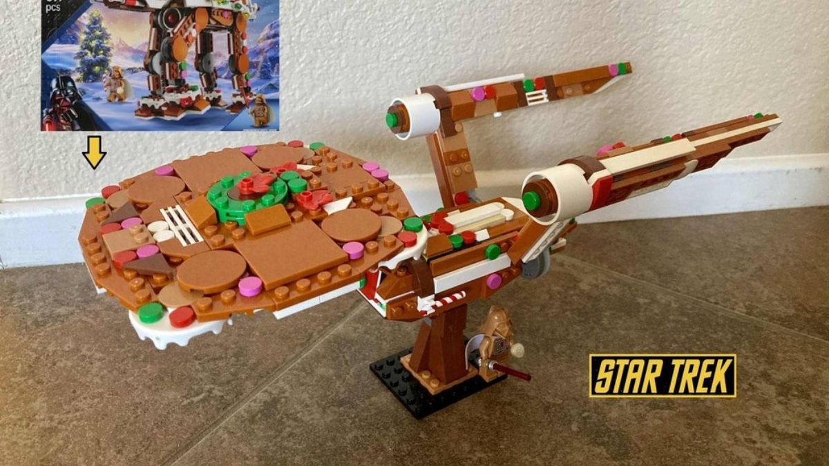 Okay, this LEGO Gingerbread Enterprise is the best AT-AT alt build yet