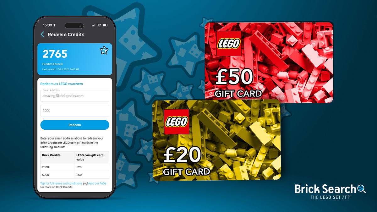 Earn a £50 LEGO.com gift card with Brick Search’s Brick Credits