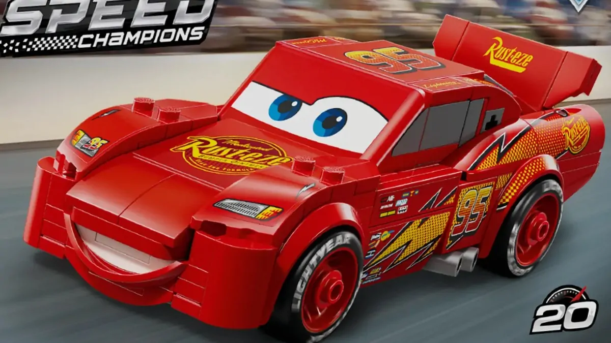See LEGO Speed Champions Lightning McQueen next to its predecessors