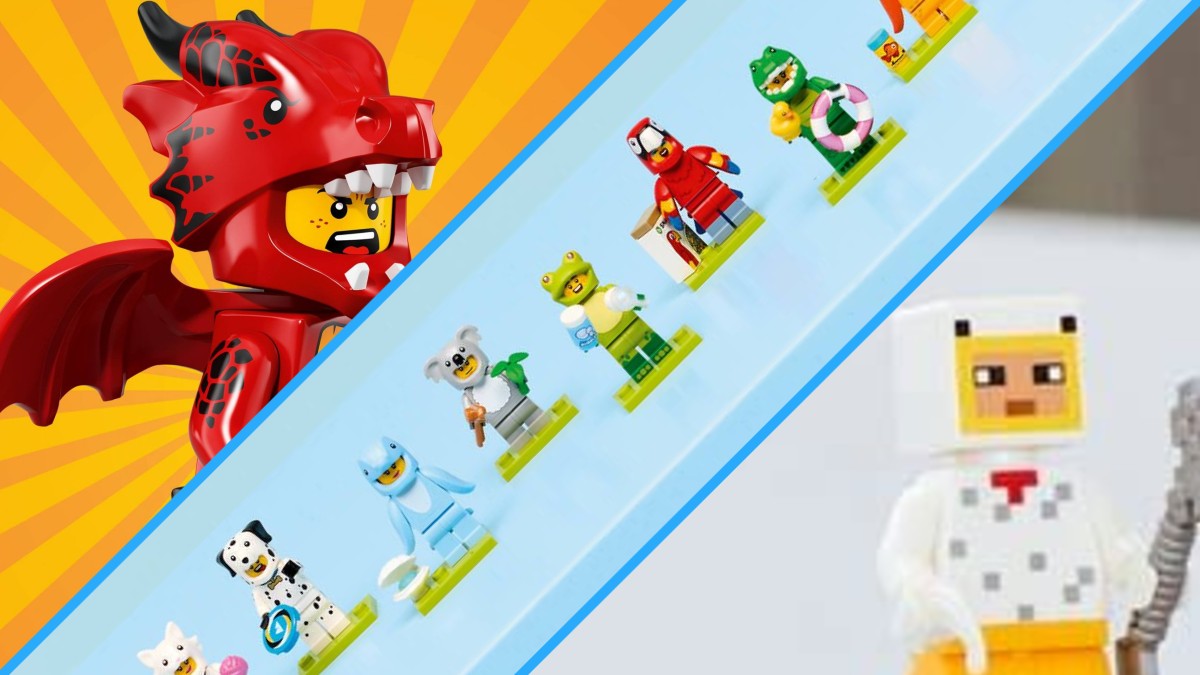 Every open-mouth LEGO animal costume ahead of Series 28