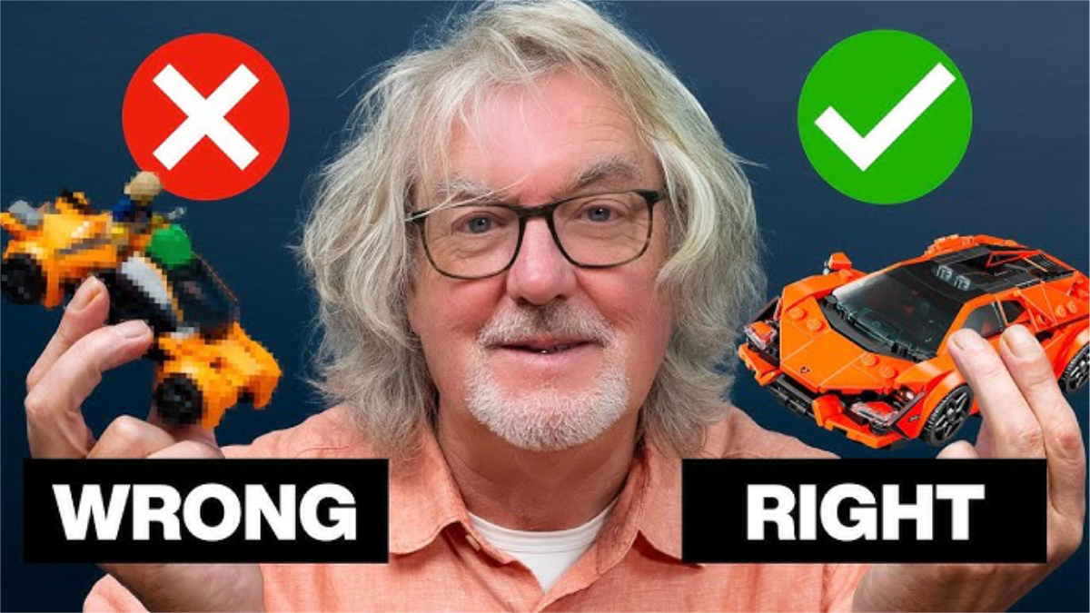 James May bamboozled by blind LEGO Technic build challenge