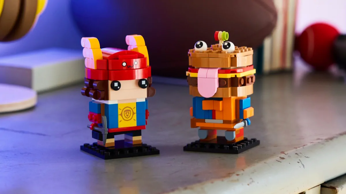Official images for LEGO Fortnite BrickHeadz Beef Boss & Skye spotted