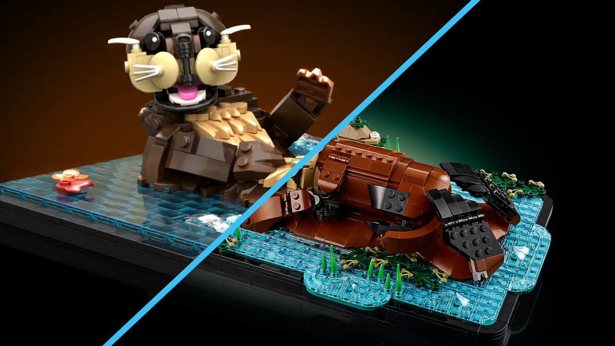 Comparing LEGO Ideas 21366 Floating Sea Otters to fan design