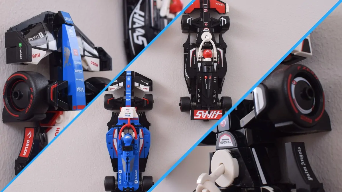 How to display LEGO Speed Champions Formula 1 cars on the wall