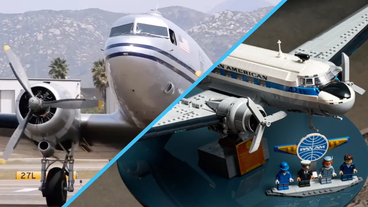 Comparing LEGO Douglas DC-3 to the legendary PAN AM aircraft