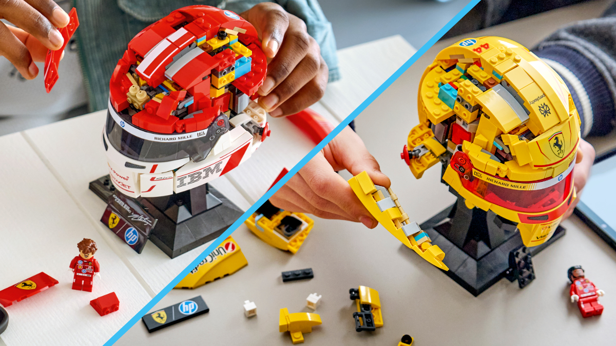LEGO Formula 1 helmets showcase new parts and printed pieces