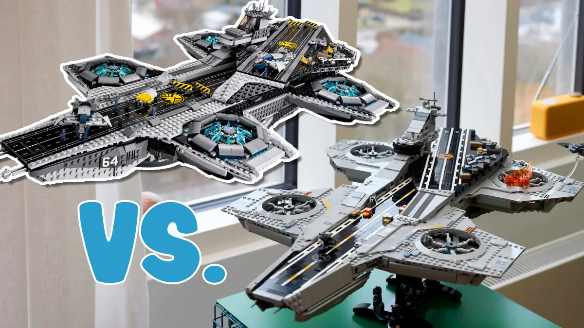Comparing LEGO Marvel’s giant Helicarriers: 2015 vs. 2026