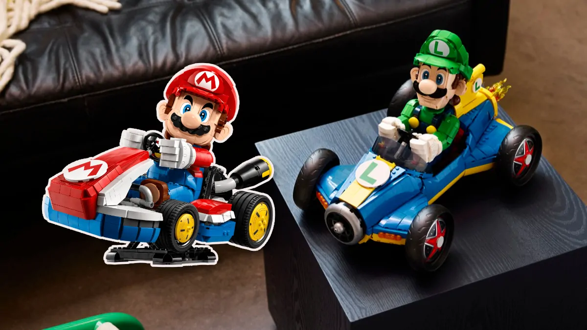 LEGO Luigi & Mach 8 is one part of a must-have Mario Kart display