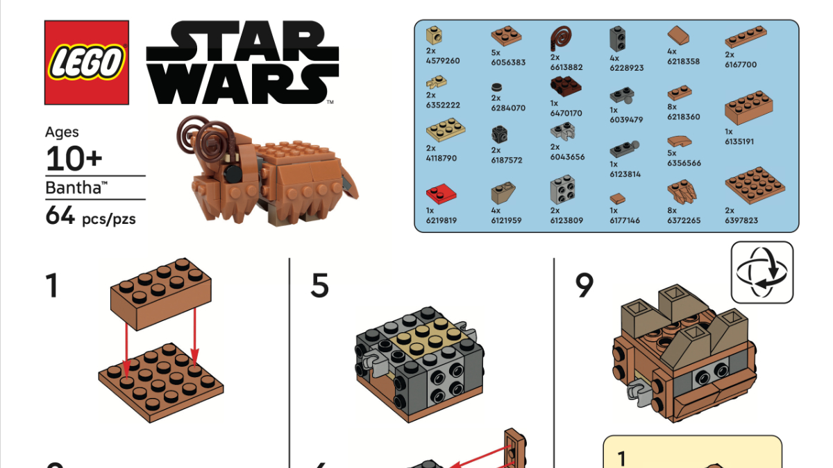 LEGO Star Wars SMART Play Bantha and lightsaber instructions: download now