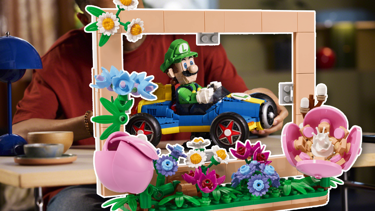 Pre-order LEGO Mario Kart Luigi set for free floral frame