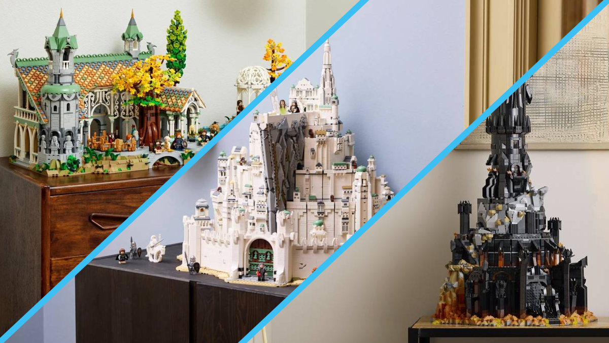 LEGO Minas Tirith compared to Rivendell and Barad-dûr